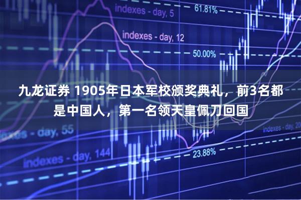 九龙证券 1905年日本军校颁奖典礼，前3名都是中国人，第一名领天皇佩刀回国